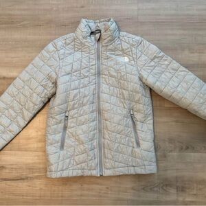 The North Face Girls Gray Thermoball Full Zip Jacket Size 10/12